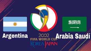 Argentina vs Arabia Saudí | 8vos de final | Mundial Korea Japón 2002 | Winning eleven Ps1