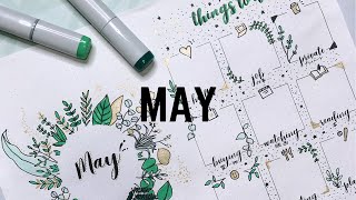 バレットジャーナルの書き方（5月）【PLAN WITH ME  May Bullet Journal Setup】