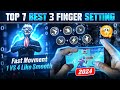 Top 7 Best 3 FINGER Custom Hud Free Fire🔥 (MOVMENT+HEADSHOT)😈 Best Custom Hud In FF | Gamer guruji