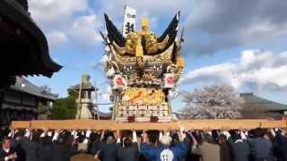 北条節句祭　本宮　西上野　拝殿前　屋台差し上げ　その２