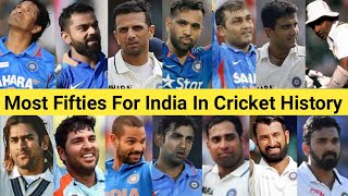 Most Fifties For India In Cricket History 🏏 Top 25 Batsman 🔥 #shorts #viratkohli #msdhoni