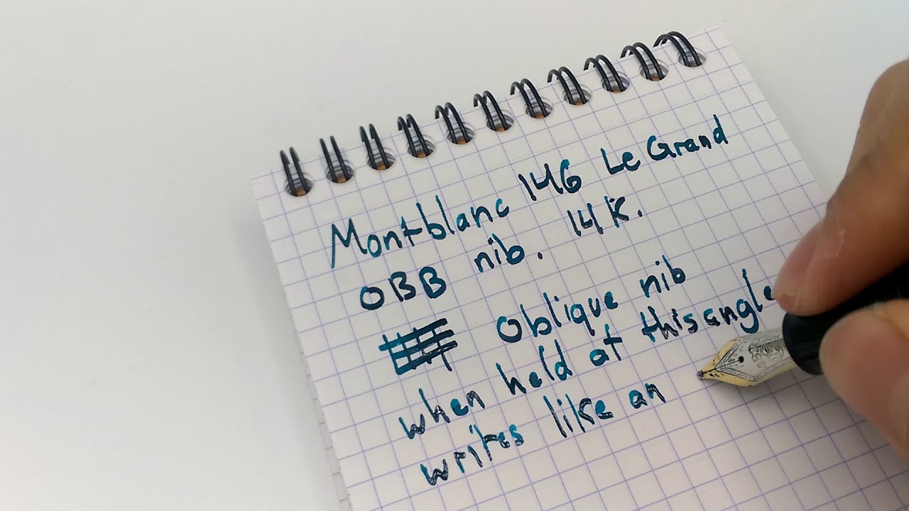 Montblanc 146 Obb Writing Sample Youtube