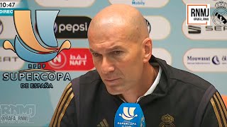 FINAL SUPERCOPA Real Madrid - Atleti Rueda de prensa de ZIDANE previa (11/01/2020)