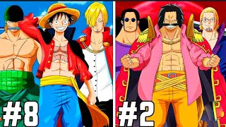 افضل 20 طاقم في انمي ون بيس| من هو أفضل طاقم!(one piece)