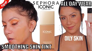 *new at Sephora* ICONIC LONDON SUPER SMOOTHER SKIN TINT REVIEW + ALL DAY WEAR TEST  | MagdalineJanet