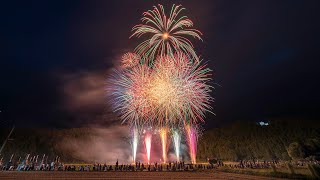 2023.07.02 舟見七夕まつり 舟見七夕花火　単発・スターマイン 「初夏のワンダーランド」・スターマイン 「七夕さまに...願いを込めて（ひばり野保育園児達の歌に合わせて）」 (有)マツダ