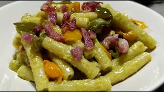 PASTA PANCETTA E CREMA DI PEPERONI semplicemente deliziosa!