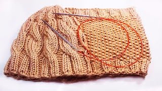 تريكو كوفية حول الرقبة (كول ) بسيطة وسهلة --غرزة العدسة --knitting cowl