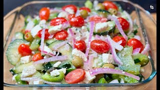 THE MOST FAMOUS GREEK SALAD! A MEDITERRANEAN SALAD!