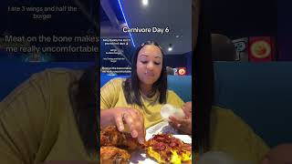 Carnivore Day 6 - cajun wings and bunless bacon cheeseburger - I did not have breakfast, wasnt