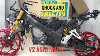 | Inverted fork and aluminum swing arm to CBR 150 V1 | Asio Mags |