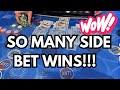 3 CARD POKER in LAS VEGAS! SO MANY SIDE BET WINS! #poker #3cardpoker