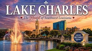 4K Exploring Lake Charles by Car, The Heart of Southwest Louisiana