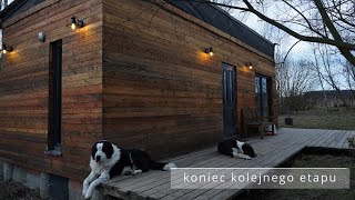 Figure dancing on the law! frozen pond | Lighting and larch house | Martha the Goat