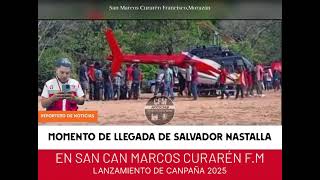 Visita de Salvador Nasralla a la aldea de San Marcos Curarén F.M. En su Lanzamiento de Campaña 2025.