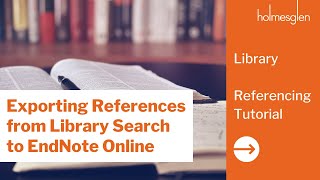 How to Export References from Library Search to EndNote Online