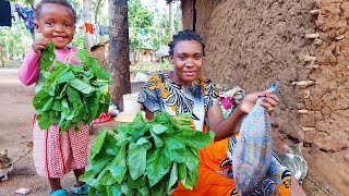 Cooking African Village food/Giriama Coconut Fish Curry with Vegetables/African Village life