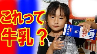 これって牛乳？【岡山キッズタレントsana(さな７歳)】