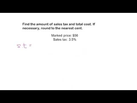 Math Help | How to Calculate Sales Tax and Total Cost Math Help | How to Calculate Sales Tax and Total Cost