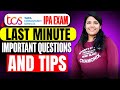 TCS IPA Exam | Last Minute Questions & Tips | TCS IPA Exam 7th Nov 2024