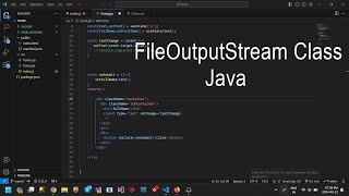 Java FileOutputStream Class Java program to write data into file Visual Studio Code for Java