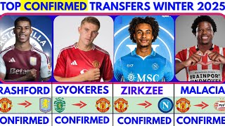 🚨THE LATEST CONFIRMED TRANSFER NEWS  TRANSFERS WINTER 2025|Rashford✔️ Gyokeres✔️Zirkzee✔️Malacia✔️