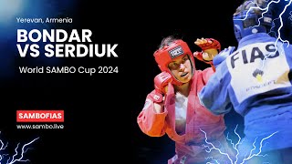 BONDAR Khrystyna (ROM) vs SERDIUK Nina (FIAS 1). World #SAMBO Cup 2024 in Yerevan, Armenia