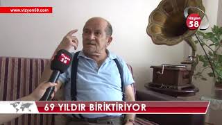 69 YILDIR BİRİKTİRDİĞİ TAŞ PLAKLARI KOLEKSİYONUYLA GEÇMİŞİ GÜNÜMÜZE TAŞIYOR.