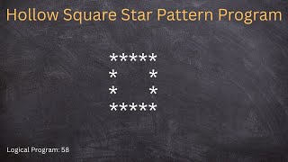 Star Pattern program Hollow Square, hollow rectangle using java language