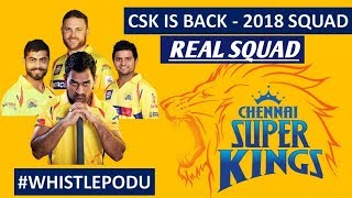 IPL 2018 Chennai Super Kings Team Squad | Indian Premium League 11 | CSK Probable Team | Player List
