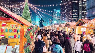 [4K HDR] 광화문 광장에서 열리는 '2022 서울 빛초롱축제'의 멋진 현장 | 광화문 크리스마스 마켓 | 광화문 퇴근길 거리 걷기 | Seoul Walk, Trip Korea