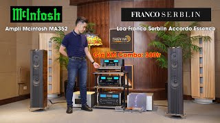 Loa Franco Serblin Accordo Essence + Ampli Mcintosh MA352 - Giá Combo KM: 380tr