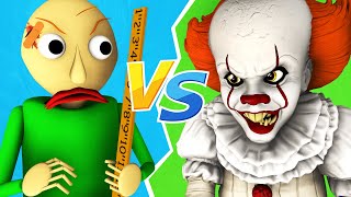 BALDI REMASTERED vs PENNYWISE - THE MOVIE (All Episodes Official Compilation It 2 3D Animation)