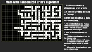 Maze with Randomized Prim's algorithm