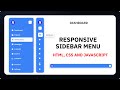 Build a Responsive Sidebar Menu in HTML CSS & JavaScript | Dashboard Navigation Bar Tutorial 2026