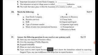 ⚡️1st Puc Model Question Paper in Business studies English 2023-2024 ||    Business Studies  ||⚡️...