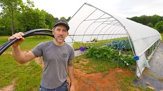 Installing Drip Tape Irrigation in my High Tunnel for Maximum Water Efficiency