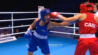 R16 (W57kg) VEYRE Caroline (CAN) vs MIRZAEVA Yodgoroy (UZB) /AIBA WWCHs Ulan Ude 2019