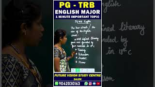 PG TRB - ENGLISH - 1 MINUTE IMPORTANT TOPICS