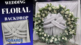 Wedding Floral Backdrop and Drape Tutorial
