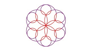 Simple Python Turtle Graphic and Code: Overlapping Circles
