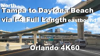 Interstate 4 Full Length Eastbound 4K60 Lutz FL to Daytona