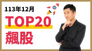 從2024年12月份漲幅TOP20檔股票尋找未來潛力飆股！ @ginray