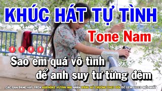 Karaoke Khúc Hát Tự Tình - Tone Nam Nhạc Sống Huỳnh Nhi