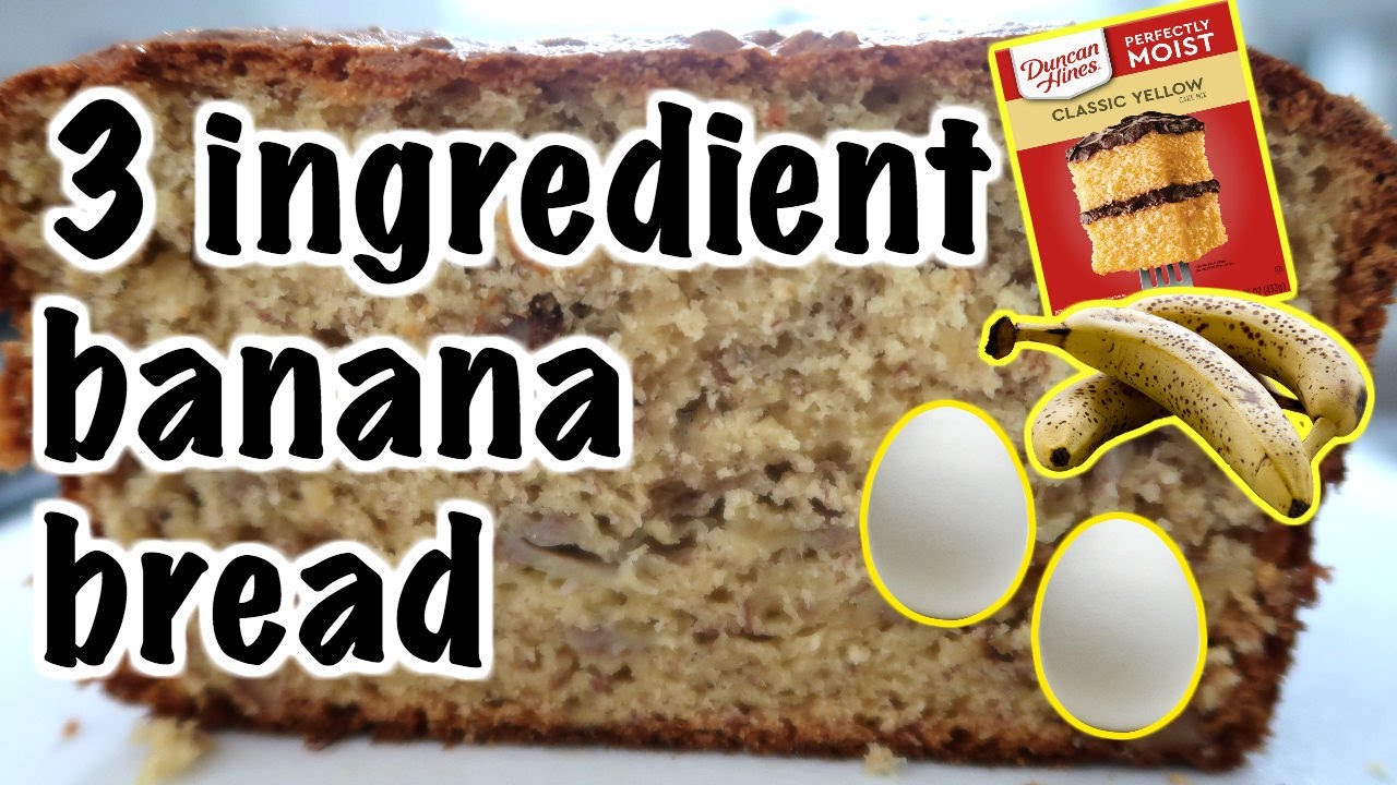 Three Ingredient Banana Bread - YouTube