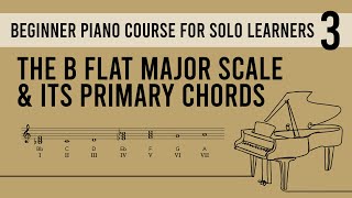 How to play the B flat Major Scale & its Primary Chords on the piano?