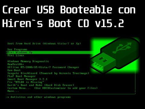 Crear USB Booteable Con Hiren`s Boot CD 15.2 - YouTube