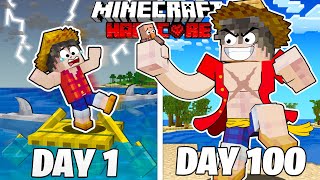 I Survived 100 Days as LUFFY in HARDCORE Minecraft