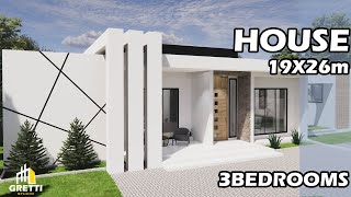 Modern House Design | 3 Bedrooms | 19m x 26m | Amazing Home Idea