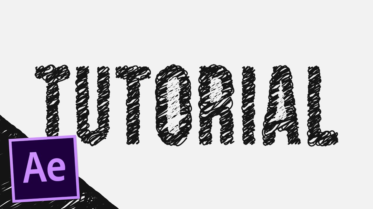 Scribble Text After Effects Tutorial Youtube